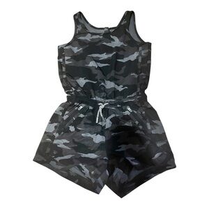 Athleta Kids Camo Romper - Black and Gray